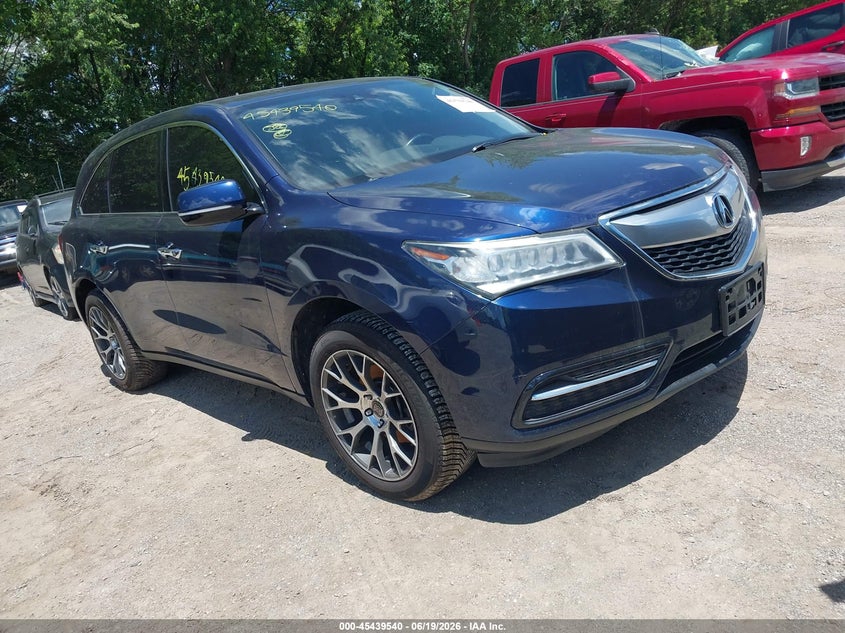 2016 Acura Mdx VIN 5FRYD4H47GB001193 IAAI salvage auction — NORMAL WEAR, Clear (Indiana), sold $2,575 on 2026-07-12 (photo 1)