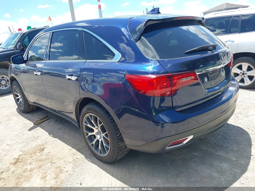 2016 Acura Mdx VIN 5FRYD4H47GB001193 IAAI salvage auction — NORMAL WEAR, Clear (Indiana), sold $2,575 on 2026-07-12 (photo 3)