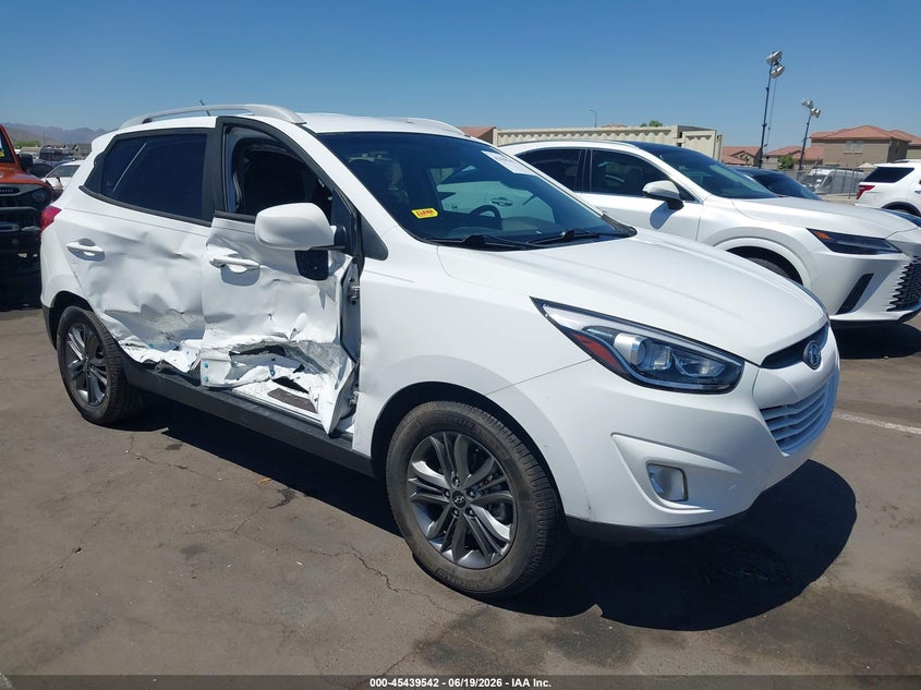 2014 Hyundai Tucson VIN KM8JU3AG5EU824805 IAAI salvage auction — RIGHT SIDE, Salvage (Arizona), sold $1,900 on 2026-07-07 (photo 1)
