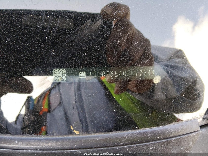 2014 Chevrolet Volt VIN 1G1RE6E40EU173498 IAAI salvage auction — NORMAL WEAR, Salvage Title - Dealer (California), sold $400 on 2026-07-09 (photo 9)