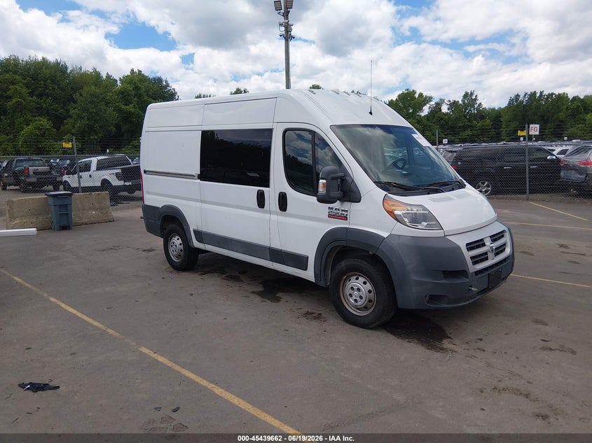 2015 Ram Promaster 2500 VIN 3C6TRVCD5FE509734 IAAI salvage auction — NORMAL WEAR, Clear (Connecticut), sold $3,250 on 2026-07-09 (photo 1)