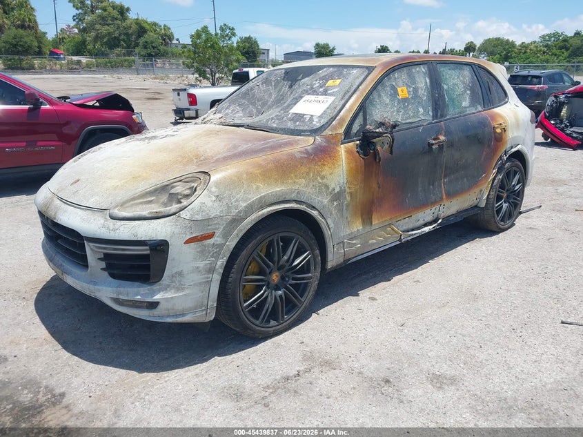 2017 Porsche Cayenne VIN WP1AC2A23HLA97257 IAAI salvage auction — BIO HAZARD, Salvage Title, sold $2,550 on 2026-07-23 (photo 2)