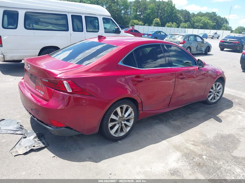 2014 Lexus Is 250 VIN JTHCF1D28E5002729 IAAI salvage auction — NORMAL WEAR, Repossession Paperwork (Georgia), sold $700 on 2026-07-15 (photo 4)