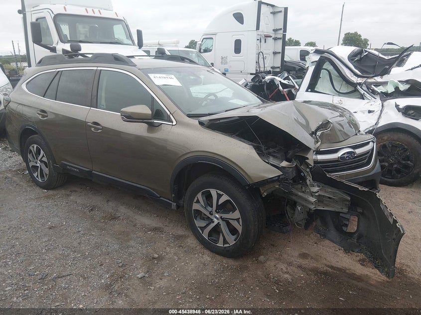 2021 Subaru Outback VIN 4S4BTAMC7M3120291 IAAI salvage auction — RIGHT FRONT, Salvage Title, sold $4,050 on 2026-08-02 (photo 1)