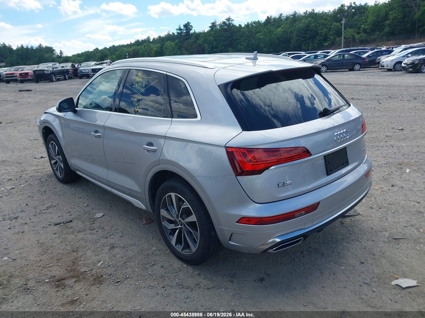 2022 Audi Q5 VIN WA1EAAFY0N2115385 IAAI salvage auction — FRONT END, Salvage (Massachusetts), sold $14,600 on 2026-07-24 (photo 3)