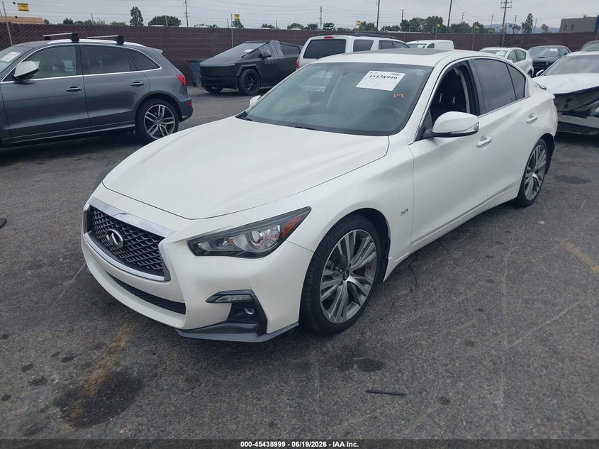 2018 Infiniti Q50 VIN JN1EV7AP9JM364071 IAAI salvage auction — REAR END, Salvage (California), sold $4,850 on 2026-07-20 (photo 2)