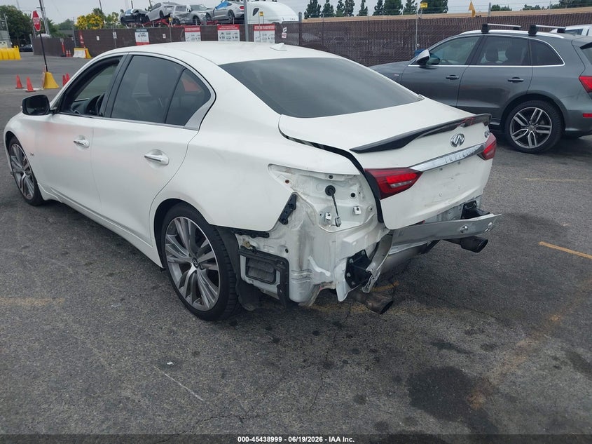 2018 Infiniti Q50 VIN JN1EV7AP9JM364071 IAAI salvage auction — REAR END, Salvage (California), sold $4,850 on 2026-07-20 (photo 3)