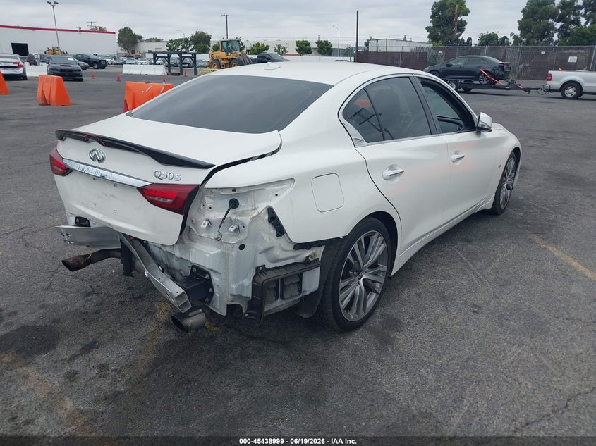 2018 Infiniti Q50 VIN JN1EV7AP9JM364071 IAAI salvage auction — REAR END, Salvage (California), sold $4,850 on 2026-07-20 (photo 4)