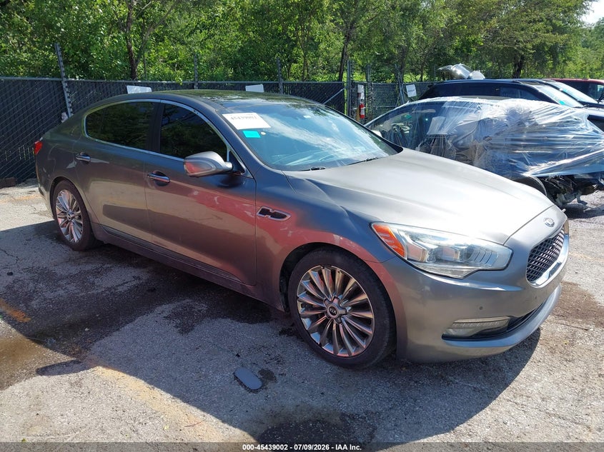 2015 Kia K900 VIN KNALW4D42F6021046 IAAI salvage auction — FRONT END, Salvage (Kansas), sold $525 on 2026-07-29 (photo 1)
