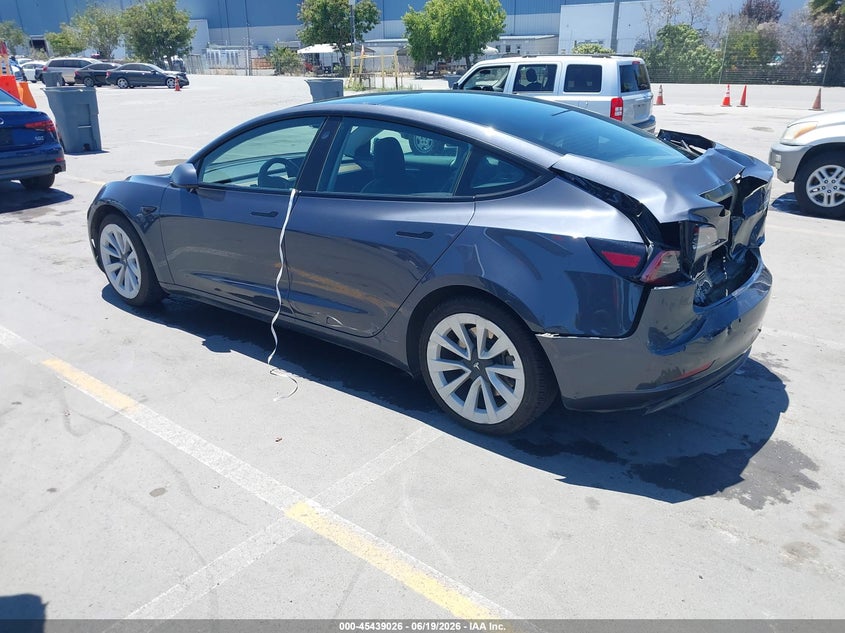 2022 Tesla Model 3 VIN 5YJ3E1EA9NF295145 IAAI salvage auction — REAR END, Salvage Title, sold $5,600 on 2026-07-20 (photo 3)