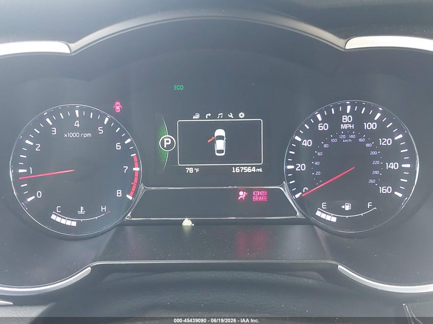 2015 Kia Optima VIN 5XXGR4A69FG387721 IAAI salvage auction — LEFT FRONT, Salvage Title, sold $1,100 on 2026-07-29 (photo 7)