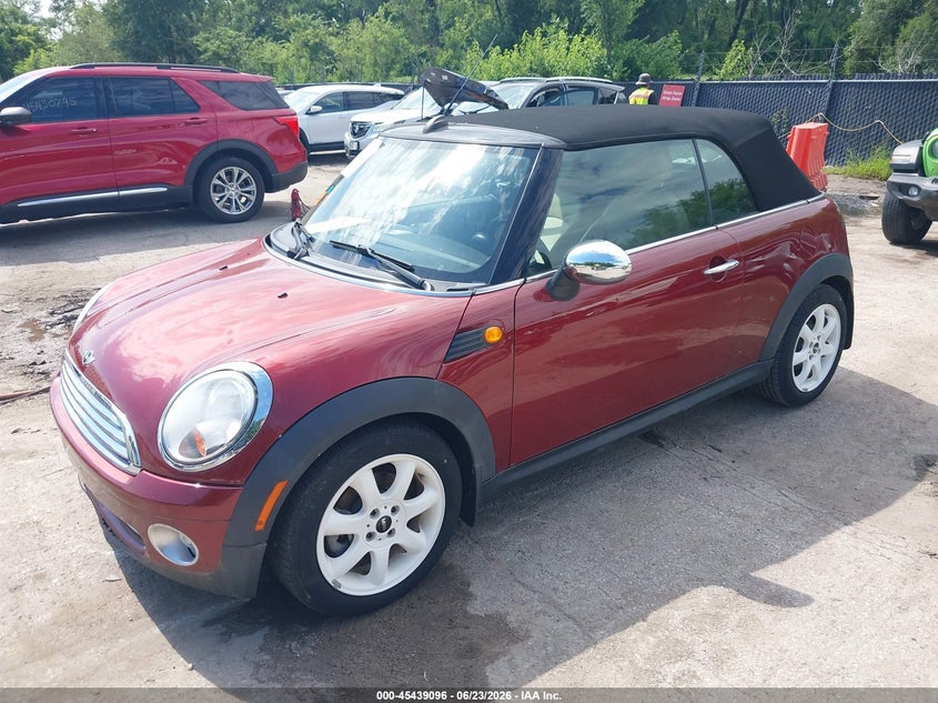 2010 Mini Cooper VIN WMWMR3C5XATU98799 IAAI salvage auction — FRONT END, Salvage (Kansas), sold $1,050 on 2026-07-19 (photo 2)