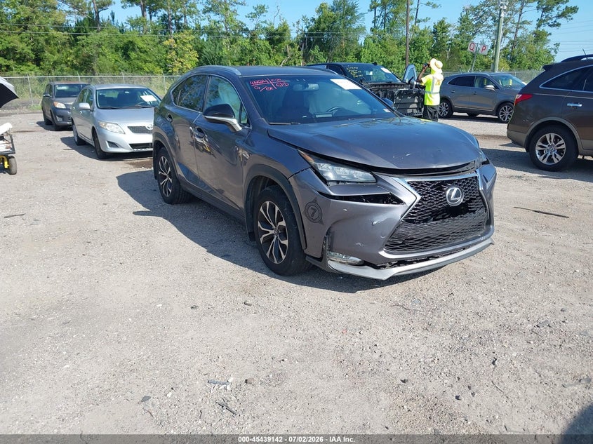 2015 Lexus Nx VIN JTJBARBZ9F2002071 IAAI salvage auction — NORMAL WEAR, Clear (Florida), sold $6,400 on 2026-07-21 (photo 1)