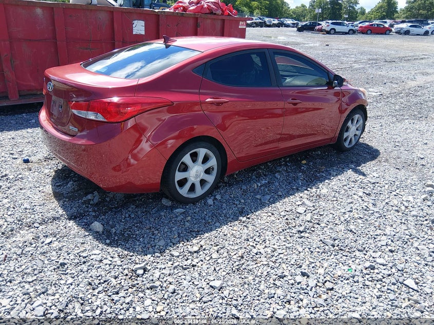 2013 Hyundai Elantra VIN KMHDH4AE5DU659813 IAAI salvage auction — FRONT END, Salvage Title, sold $350 on 2026-07-26 (photo 4)