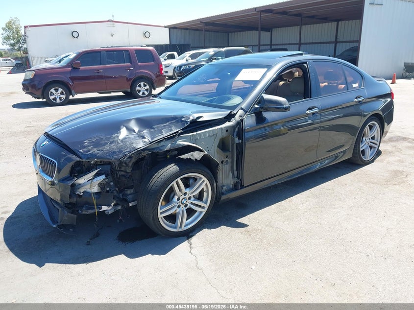 2015 BMW 5er VIN WBA5B1C5XFD920732 IAAI salvage auction — LEFT FRONT, Salvage (California), sold $1,800 on 2026-07-29 (photo 2)
