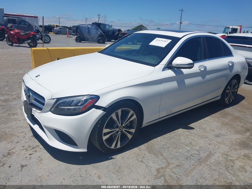 2019 Mercedes-benz C-klasse VIN 55SWF8DB3KU296010 IAAI salvage auction — FRONT END, Salvage Title, sold $9,000 on 2026-08-01 (photo 2)