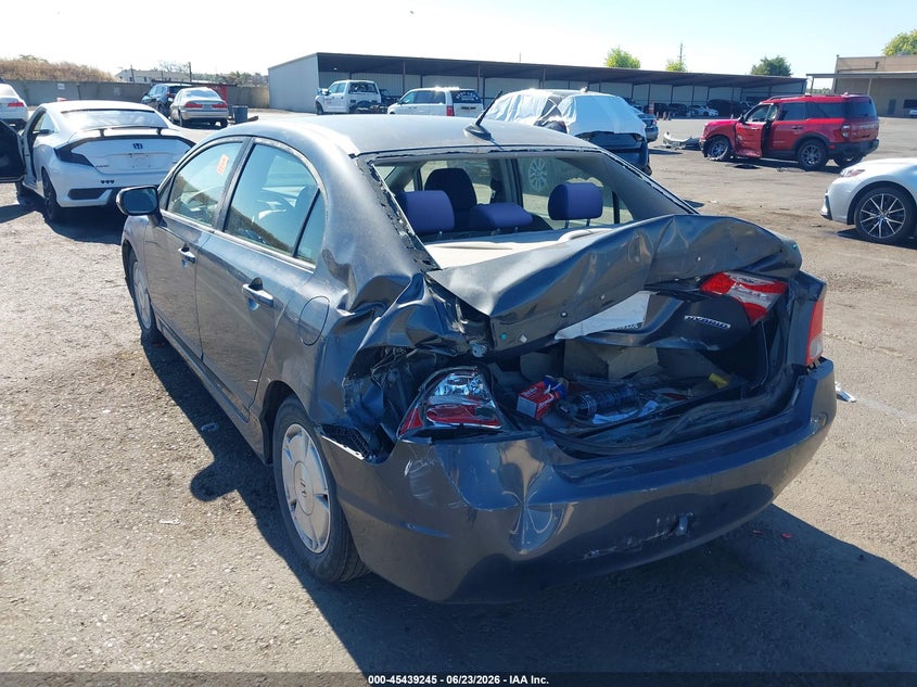 2007 Honda Civic hybrid VIN JHMFA36247S030164 IAAI salvage auction — REAR END, Salvage (California), sold $400 on 2026-07-15 (photo 3)
