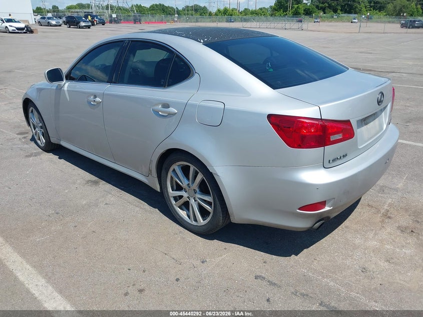 2006 Lexus Is 250 VIN JTHBK262262012301 IAAI salvage auction — FRONT & REAR, Salvage (Tennessee), sold $1,000 on 2026-07-14 (photo 3)