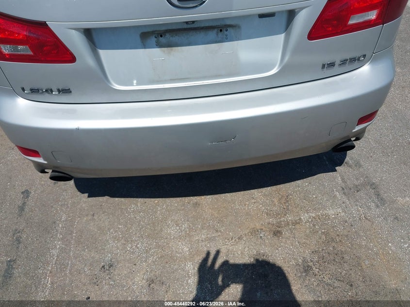 2006 Lexus Is 250 VIN JTHBK262262012301 IAAI salvage auction — FRONT & REAR, Salvage (Tennessee), sold $1,000 on 2026-07-14 (photo 6)