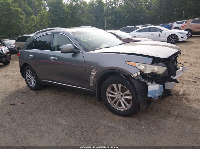 2016 Infiniti Qx70 VIN JN8CS1MW2GM750292 IAAI salvage auction — FRONT END, Salvage Title, sold $950 on 2026-07-29 (photo 1)
