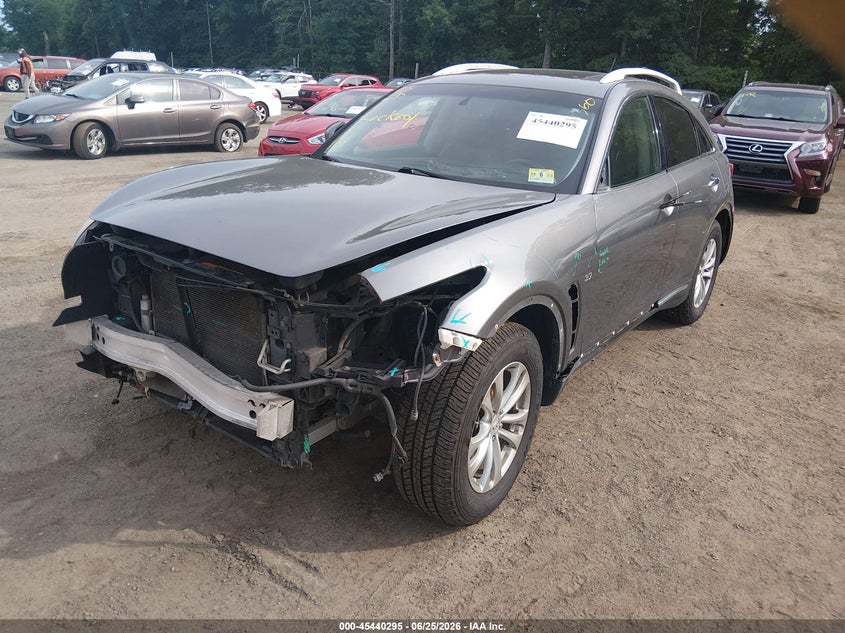 2016 Infiniti Qx70 VIN JN8CS1MW2GM750292 IAAI salvage auction — FRONT END, Salvage Title, sold $950 on 2026-07-29 (photo 2)