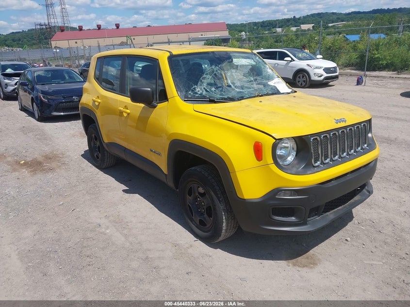 2017 Jeep Renegade VIN ZACCJBAB4HPF89064 IAAI salvage auction — FRONT END, Salvage (Pennsylvania), sold $1,050 on 2026-07-21 (photo 1)