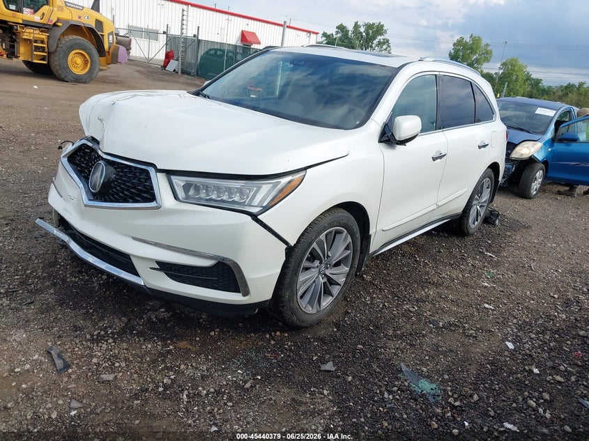 2017 Acura Mdx VIN 5J8YD4H56HL002636 IAAI salvage auction — FRONT END, Salvage Title, sold $2,100 on 2026-07-18 (photo 2)