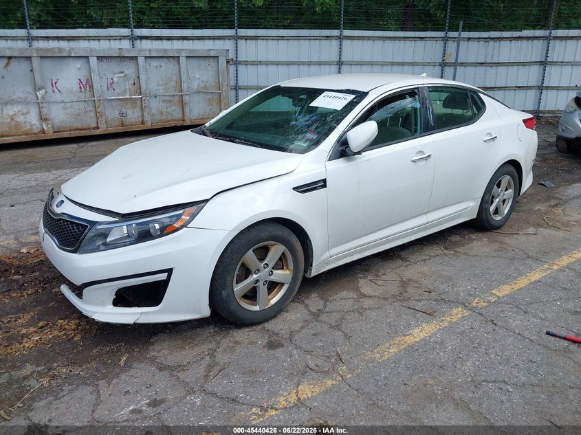 2015 Kia Optima VIN KNAGM4A73F5646714 IAAI salvage auction — FRONT END, Clear (Michigan), sold $550 on 2026-07-20 (photo 2)