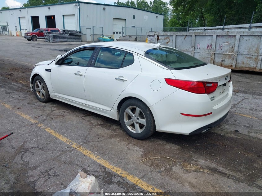 2015 Kia Optima VIN KNAGM4A73F5646714 IAAI salvage auction — FRONT END, Clear (Michigan), sold $550 on 2026-07-20 (photo 3)