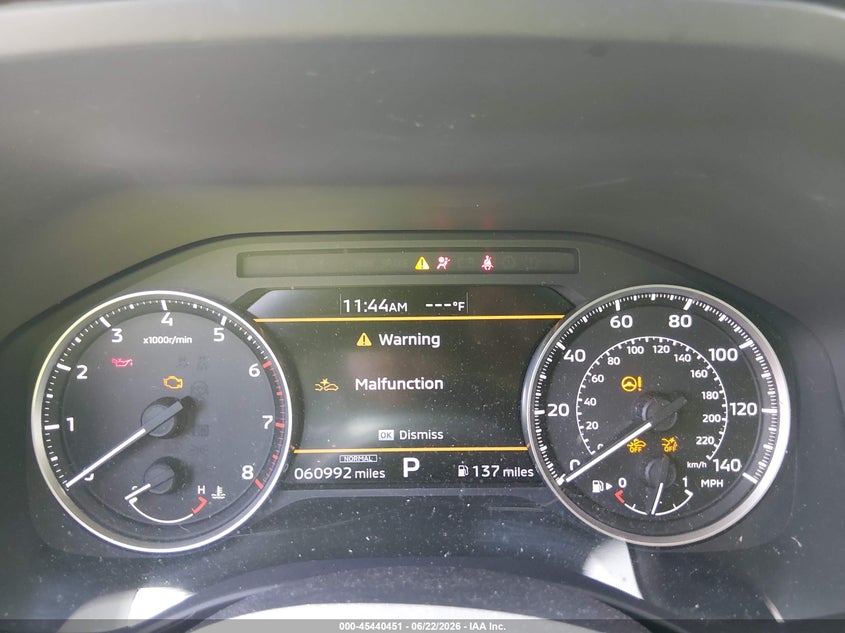 2022 Mitsubishi Outlander VIN JA4J3TA87NZ073333 IAAI salvage auction — FRONT END, Salvage Title, sold $6,500 on 2026-07-28 (photo 7)