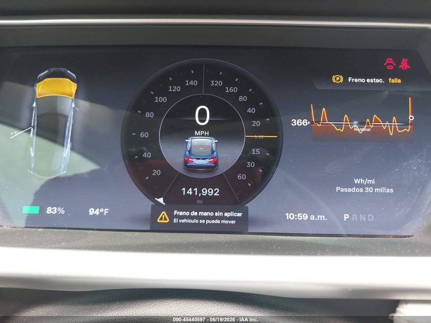 2013 Tesla Model s VIN 5YJSA1DP9DFP10833 IAAI salvage auction — NORMAL WEAR, Salvage (Florida), sold $4,900 on 2026-07-09 (photo 7)