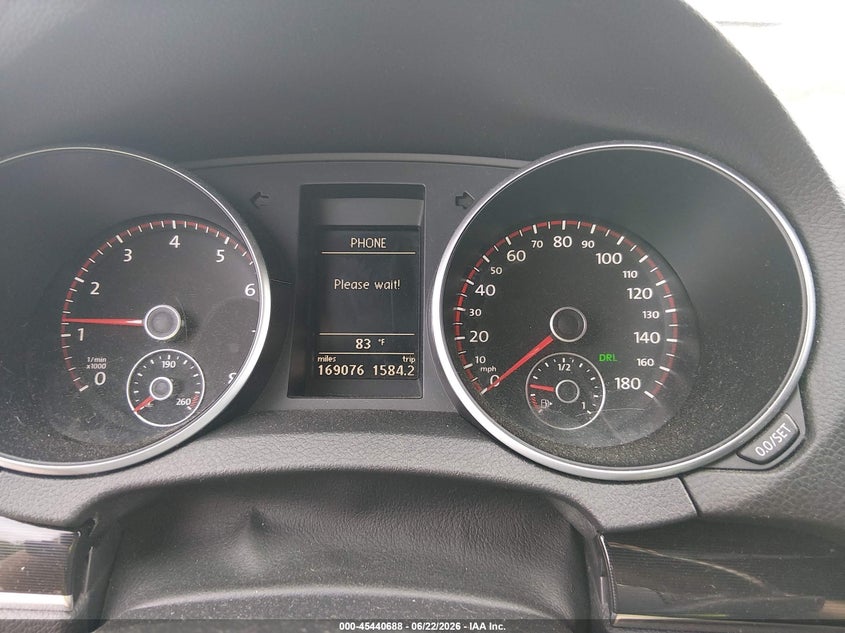 2012 Volkswagen Gti VIN WVWED7AJ5CW311371 IAAI salvage auction — FRONT END, Clear (Tennessee), sold $1,300 on 2026-07-22 (photo 7)