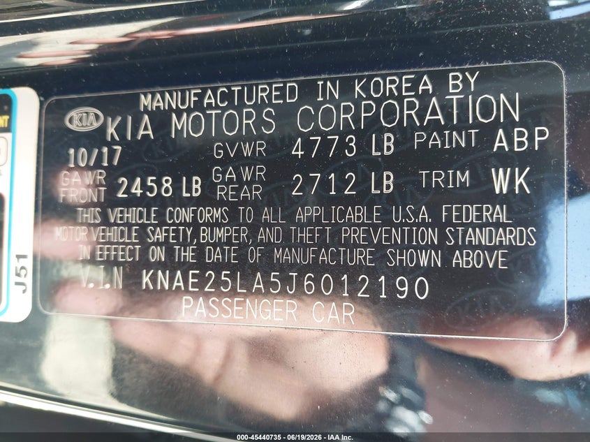 2018 Kia Stinger VIN KNAE25LA5J6012190 IAAI salvage auction — SIDE, Salvage Title, sold $4,000 on 2026-08-02 (photo 9)