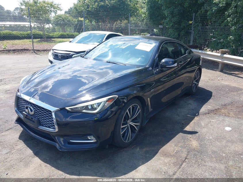 2017 Infiniti Q60 VIN JN1CV7EL5HM321064 IAAI salvage auction — REAR END, Salvage (North Carolina), sold $3,350 on 2026-07-25 (photo 2)