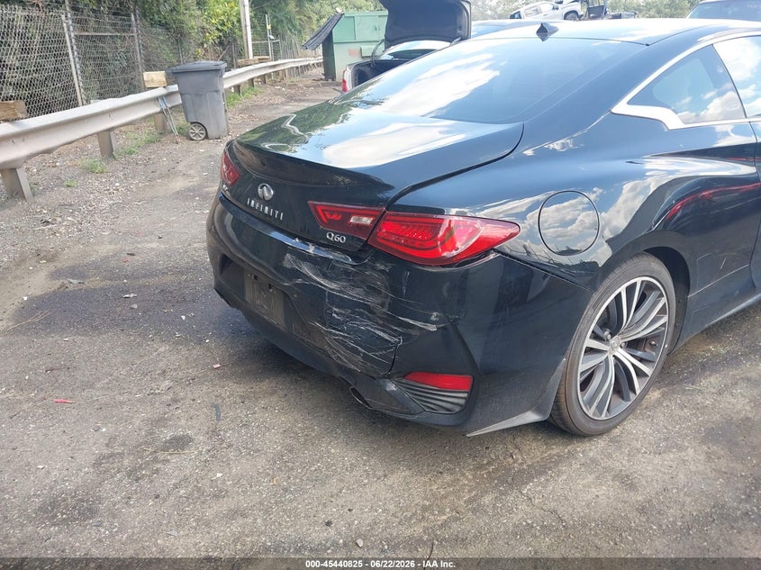 2017 Infiniti Q60 VIN JN1CV7EL5HM321064 IAAI salvage auction — REAR END, Salvage (North Carolina), sold $3,350 on 2026-07-25 (photo 6)