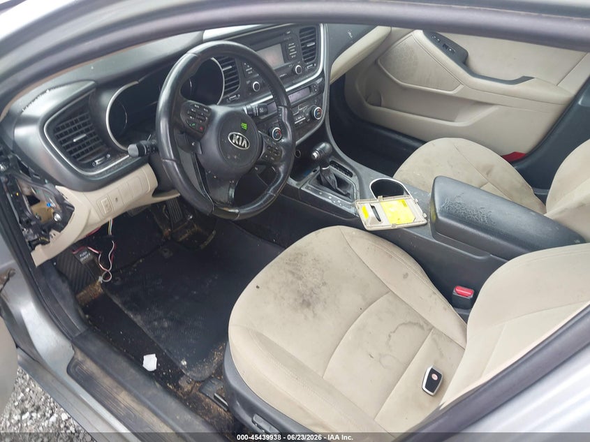 2016 Kia Optima VIN KNAGM4AD8G5092996 IAAI salvage auction — FRONT END, Clear (Virginia), sold $500 on 2026-07-28 (photo 5)