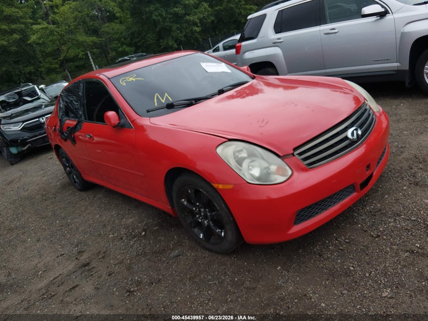 2005 Infiniti G VIN JNKCV51F15M300577 IAAI salvage auction — NORMAL WEAR, Clear (Virginia), sold $275 on 2026-07-08 (photo 1)