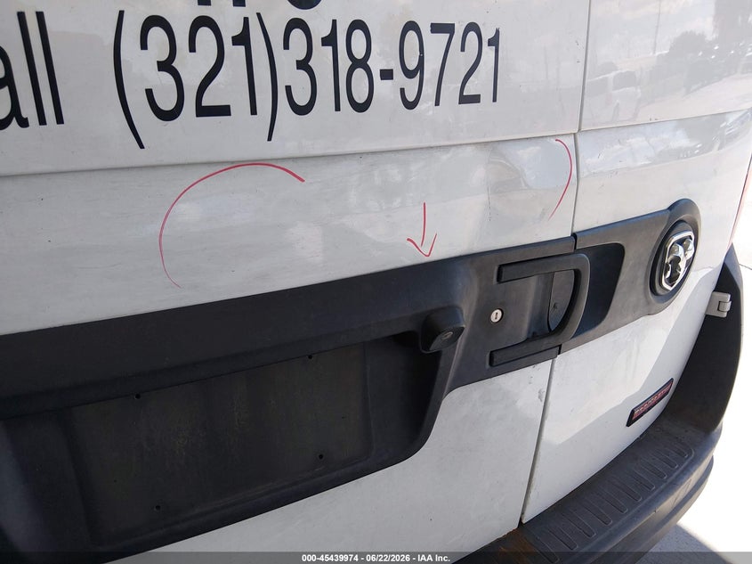 2019 Ram Promaster city VIN ZFBHRFAB7K6M67558 IAAI salvage auction — FRONT END, Rebuildable (Florida), sold $800 on 2026-07-10 (photo 6)