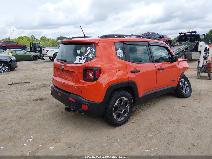 2015 Jeep Renegade VIN ZACCJBAH2FPC33150 IAAI salvage auction — RIGHT FRONT, Clear (Tennessee), sold $400 on 2026-07-22 (photo 4)