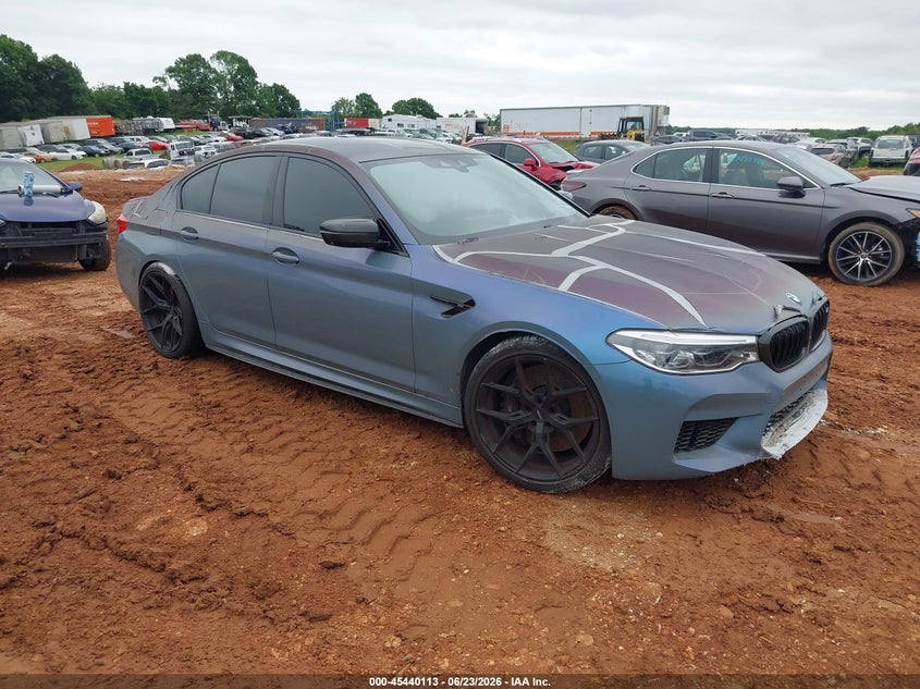 2018 BMW M5 VIN WBSJF0C59JB283152 IAAI salvage auction — WATER/FLOOD, Salvage (Missouri), sold $14,500 on 2026-08-03 (photo 1)