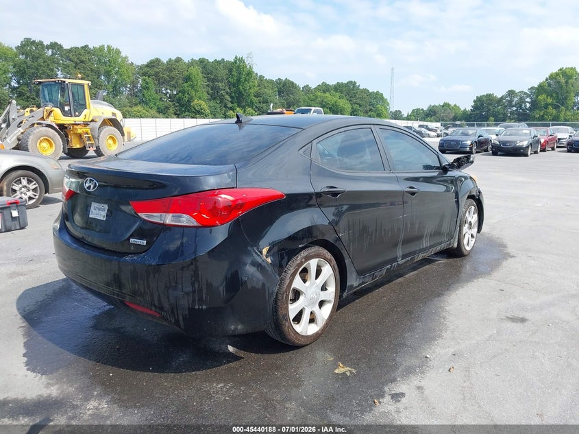 2012 Hyundai Elantra VIN KMHDH4AE1CU298661 IAAI salvage auction — NORMAL WEAR, Clear (Georgia), sold $425 on 2026-07-29 (photo 4)
