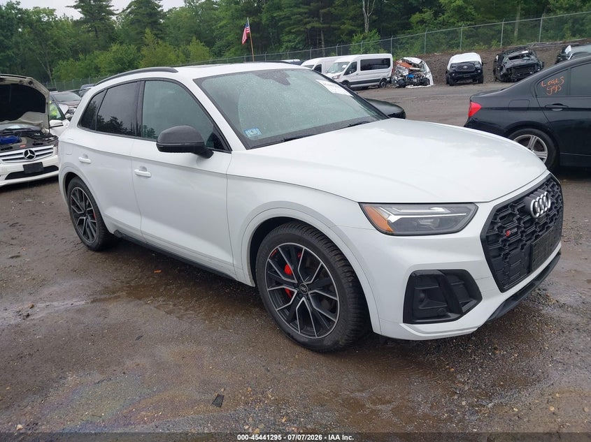 2021 Audi Sq5 VIN WA1B4AFY3M2002393 IAAI salvage auction — LEFT SIDE, Salvage (Massachusetts), sold $13,000 on 2026-08-28 (photo 1)