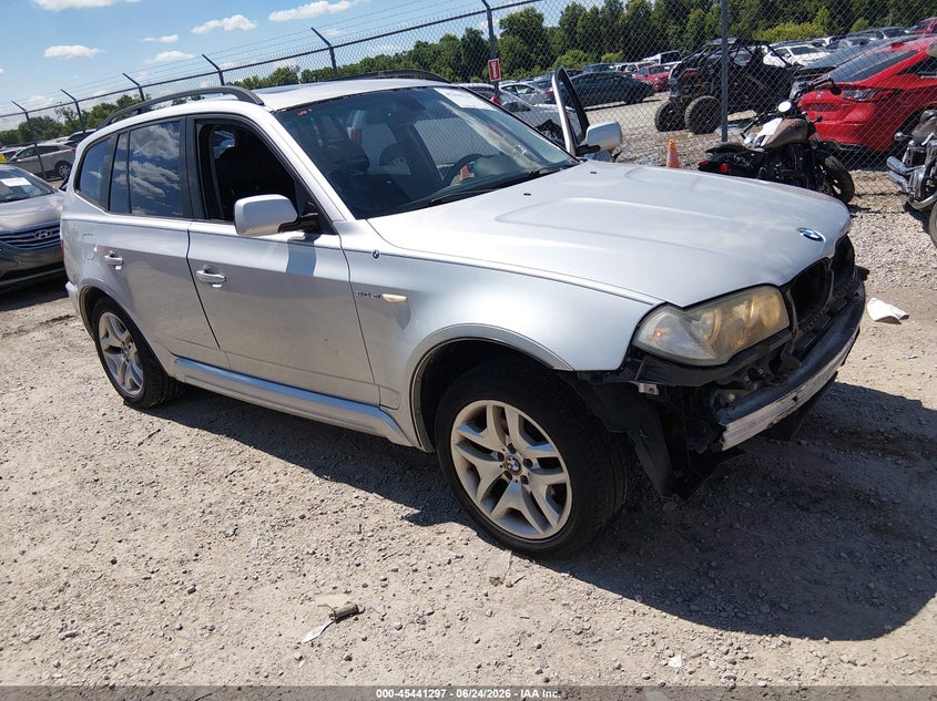 2008 BMW X3 VIN WBXPC93458WJ03550 IAAI salvage auction — FRONT END, Salvage (Kentucky), sold $250 on 2026-07-27 (photo 1)