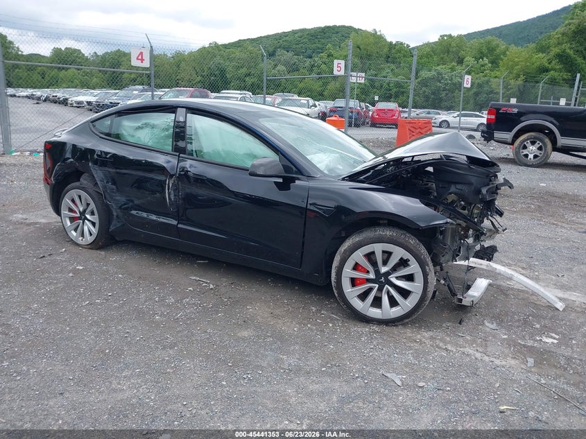 2021 Tesla Model 3 VIN 5YJ3E1EB5MF916050 IAAI salvage auction — FRONT END, Salvage Title, sold $1,150 on 2026-07-28 (photo 1)