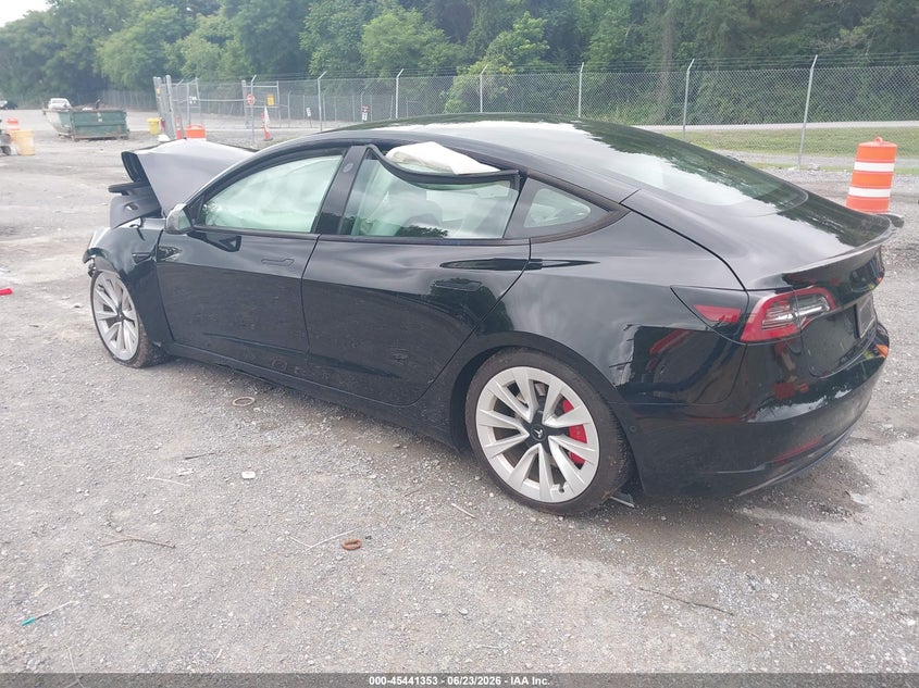 2021 Tesla Model 3 VIN 5YJ3E1EB5MF916050 IAAI salvage auction — FRONT END, Salvage Title, sold $1,150 on 2026-07-28 (photo 3)