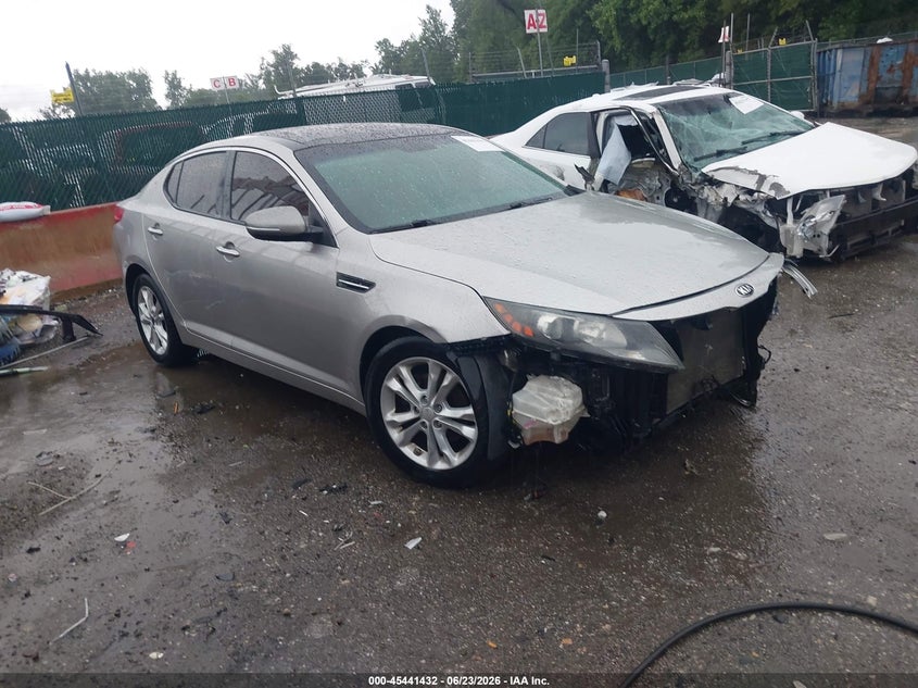 2013 Kia Optima VIN 5XXGN4A70DG104026 IAAI salvage auction — FRONT END, Salvage Title, sold $600 on 2026-07-30 (photo 1)