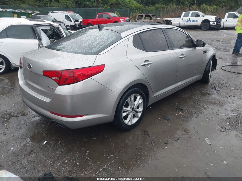 2013 Kia Optima VIN 5XXGN4A70DG104026 IAAI salvage auction — FRONT END, Salvage Title, sold $600 on 2026-07-30 (photo 4)