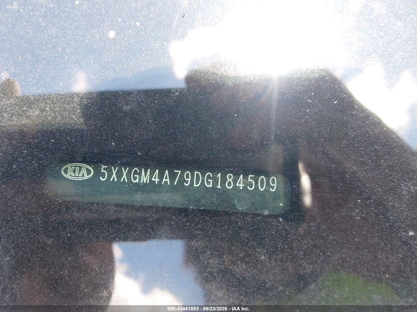 2013 Kia Optima VIN 5XXGM4A79DG184509 IAAI salvage auction — VANDALISM, Salvage (Idaho), sold $175 on 2026-07-29 (photo 9)