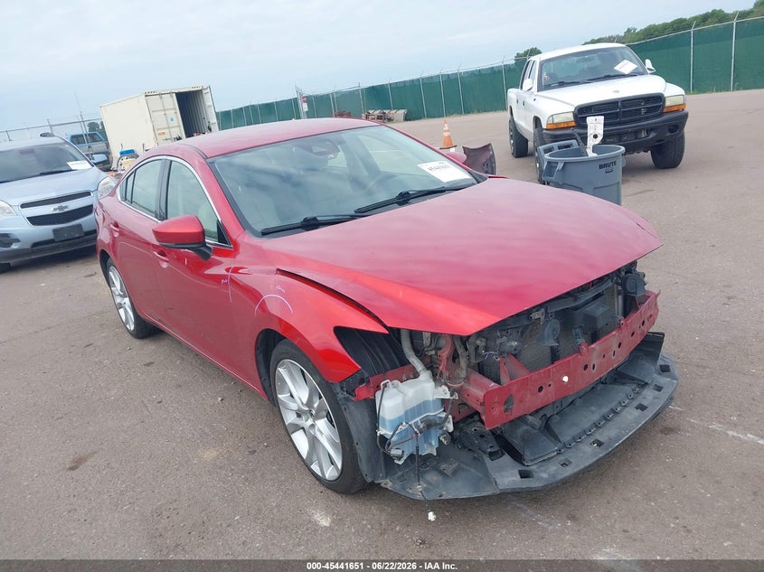 2017 Mazda 6 VIN JM1GL1V5XH1138845 IAAI salvage auction — FRONT END, Regular (South Dakota), sold $2,050 on 2026-07-22 (photo 1)