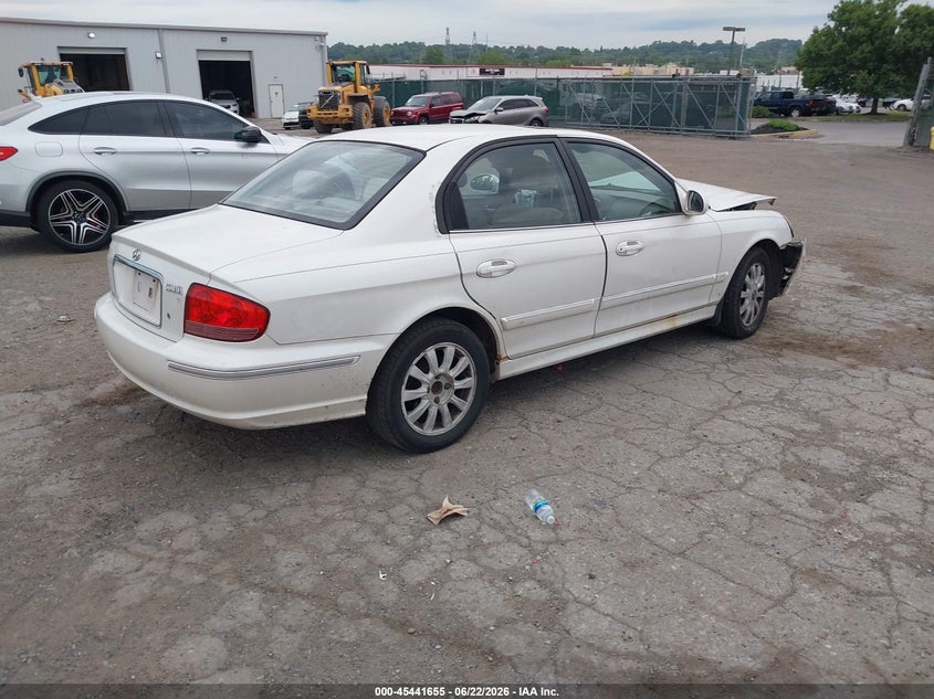 2003 Hyundai Sonata VIN KMHWF35H43A881241 IAAI salvage auction — ENGINE DAMAGE, Salvage (Pennsylvania), sold $300 on 2026-07-31 (photo 4)